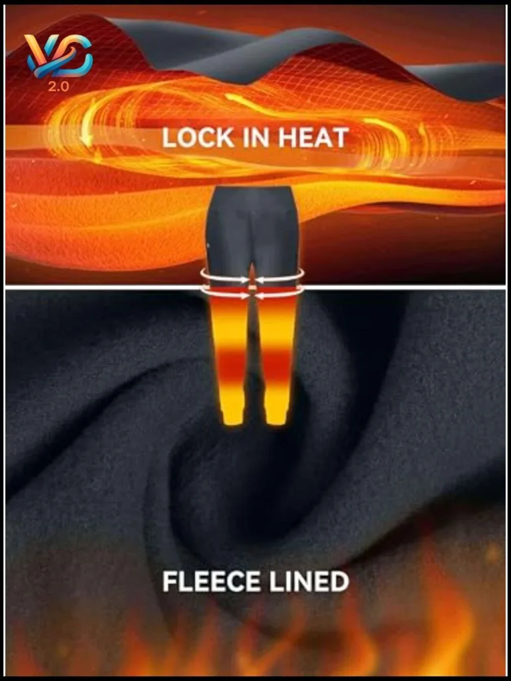 Fleece Lined Joggers High Waisted Water Resistant Thermal Hiking Pants with